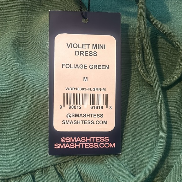 Smash and Tess Violet Mini Dress in Foliage Green - Picture 4 of 6